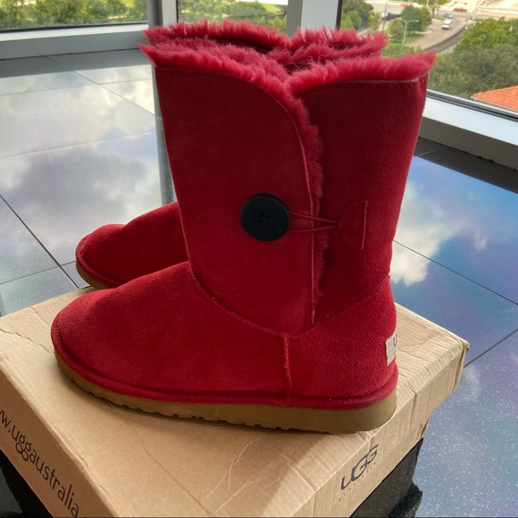 UGG Red Boots for Women for sale - eBay Red UGG Australia Bailey Button Boots! Rare! Sz 8